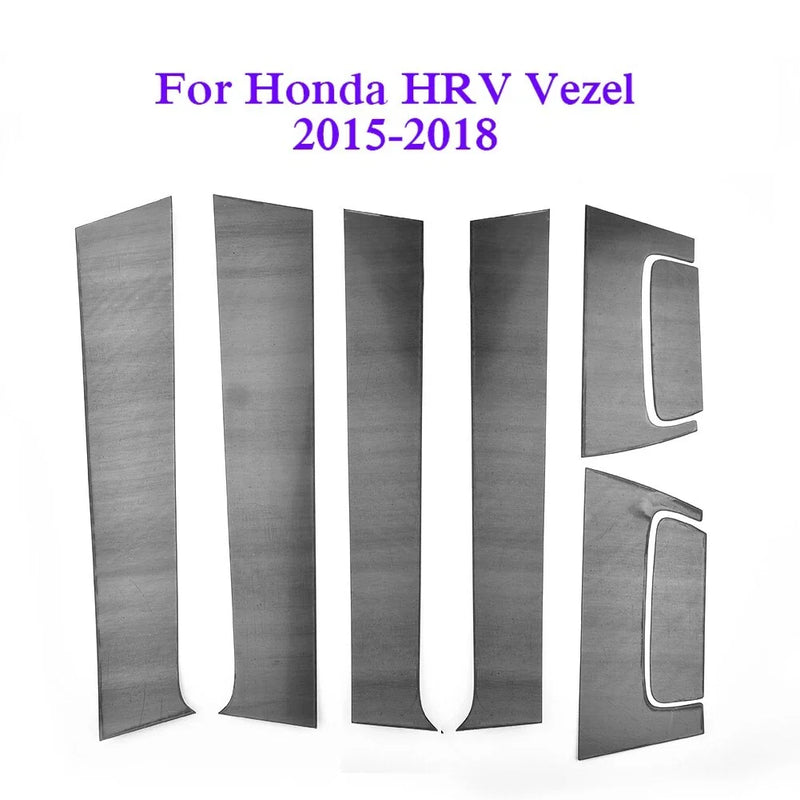 Honda HRV Black PC Side Door Window Pillar Post Cover Trim (2016–2020)