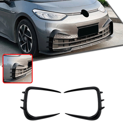 Volkswagen ID.3 2 x Gloss Black Front Bumper Side Air Vent Trims (2019-2022)