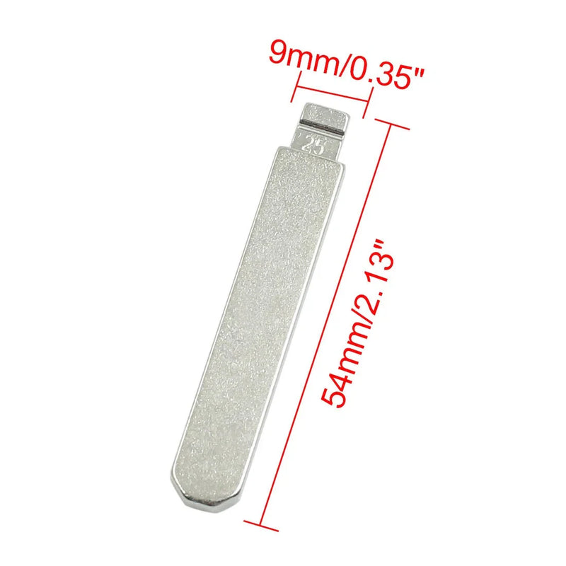 Honda Accord 5 x Metal Uncut Blank Key Blades (2003-2007)