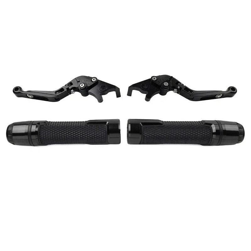 Yamaha XMAX 125 250 300 400 Black Brake Clutch Lever Handlebar Grip Set