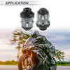 2 x 15mm Aluminum Alloy Plastic Motorcycle Slider Frame Titanium Tone