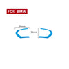 BMW F20 F22 F30 F32 F10 F06 2 x Blue Leather Steering Wheel Covers (2011-2020)