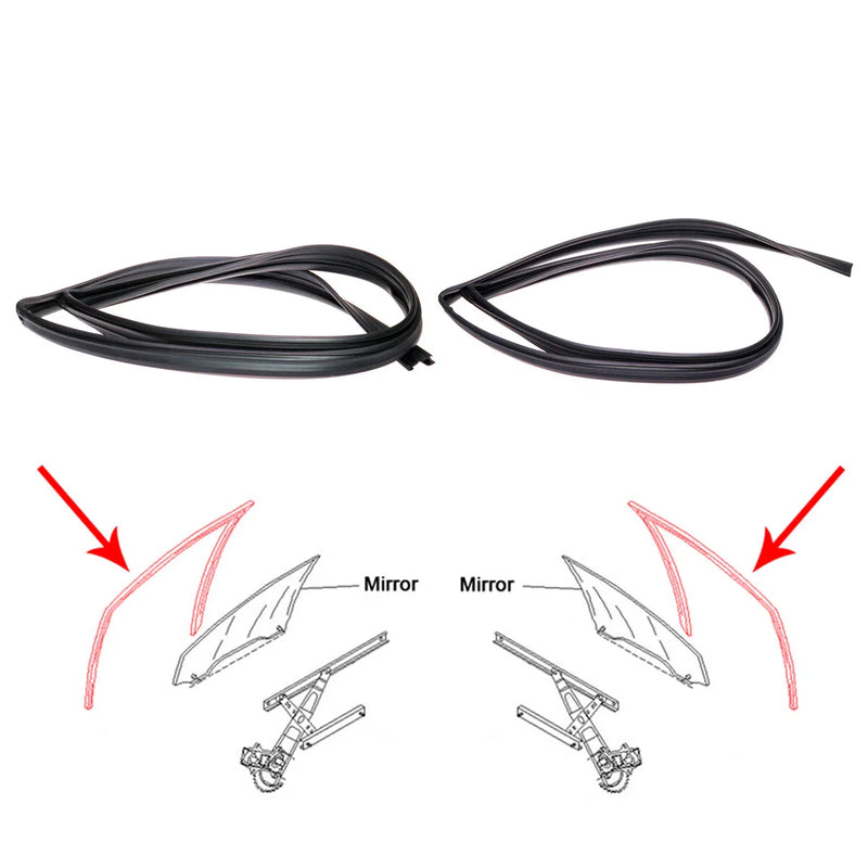 Mitsubishi Mirage Colt 1992-2002 Weatherstrip Glass Run Channel Set
