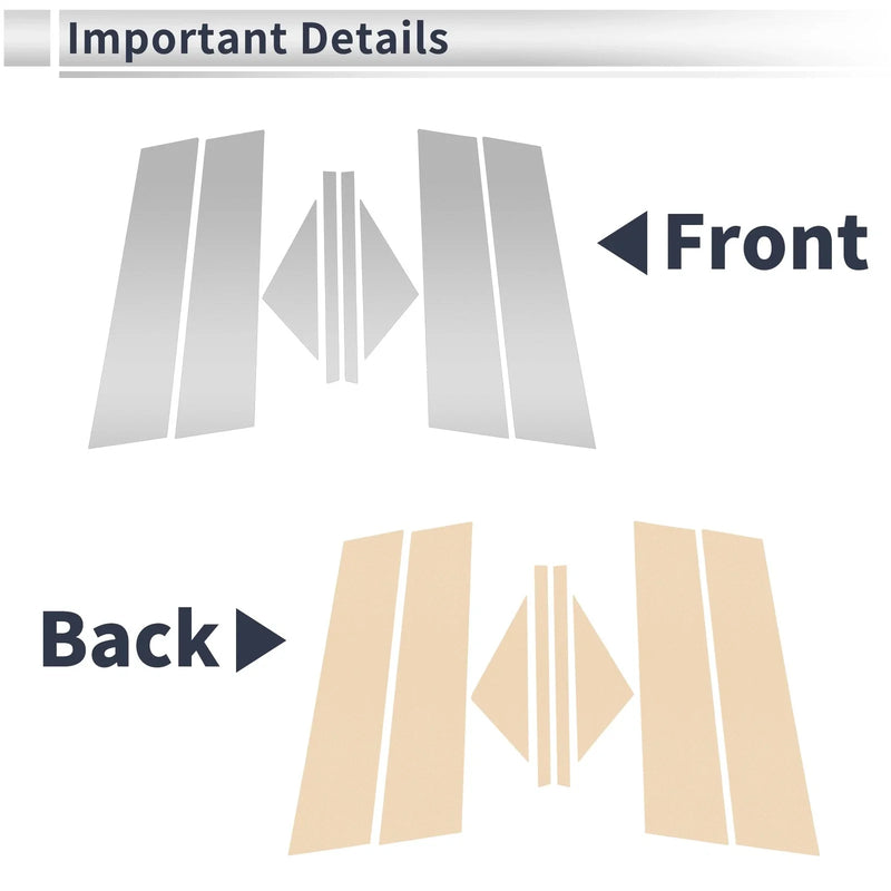 Mazda 3 Axela (2020-2024) Silver Tone 8 Pcs Door Pillar Window Trim