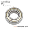 Chrome Steel P6 6003ZZ 17x35x10mm 2 x Deep Groove Ball Bearings