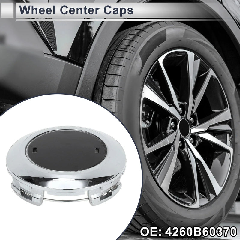 Toyota Land Cruiser Silver Tone Black Plastic Wheel Center Cap