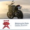 Motorcycle Plate Mount / 26x10 mm / Aluminum Alloy Red