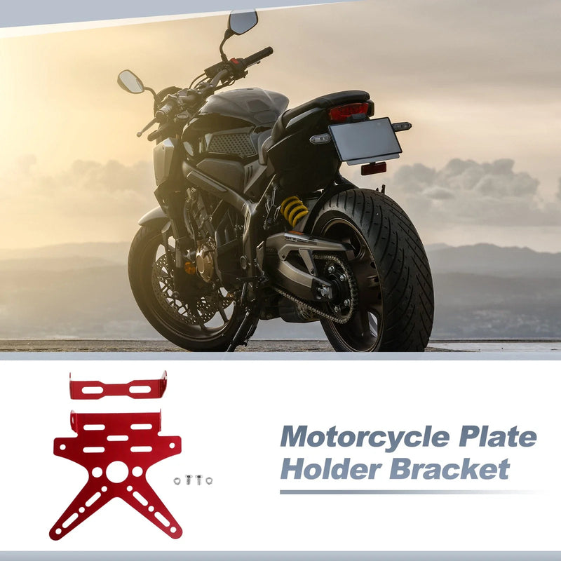 Motorcycle Plate Mount / 26x10 mm / Aluminum Alloy Red