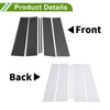 Chevy Suburban Carbon Fiber Pattern Black 6x Pillar Window Trim (2021-2023)