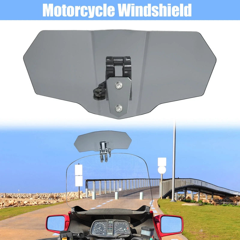 Motorcycle 28cm Windshield Gray Lens Windshield Extension