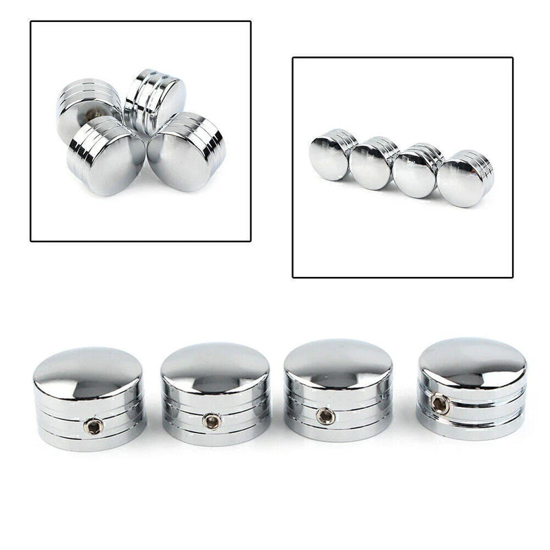 Harley Twin Cam 4 x Chrome Spark Plug Head Bolt Cap Covers (1999-2017)