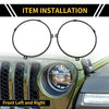 Jeep Wrangler TJ 7" Round Headlight Metal Ring (1997-2007)