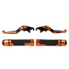 Suzuki GSXR600 / 750 Orange Extendable Brake Clutch Levers Grip Set (2006-2023)