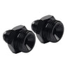 Universal 2 x Black Aluminum AN6 Flare to 8AN ORB Male Fitting Adapter