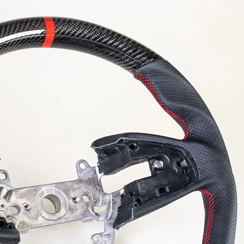 Honda Civic Flat Bottom Carbon Leather Steering Wheel (2016-2020)