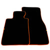 BMW X6 Series E71 SUV (2008-2014) Orange Trim AutoWin Black Floor Mats