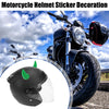 2 x Car Motorcycle Helmet Bull Horn Style Decoration Suction Cup Dark Green