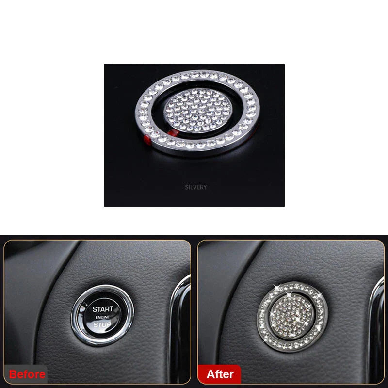 Range Rover Sport Evoque Crystal Engine Start Sticker Buttons Cover Trim fit