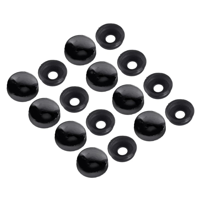 Car Fasteners Black License Plate Screws  Stainless Steel Bolts Caps