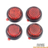 Harley License Plate 4 Pcs Red Mini Round Reflectors