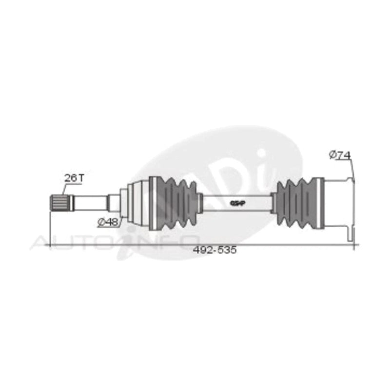 Suzuki Vitara SE416 CV Shaft 4cyl 1.6L (1988 - 1998)