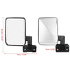 Toyota Land Cruiser 70 75 78 Series Pair Rear View Mirror Silver Tone