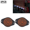Car, Bus, Truck, Trailer Round 9 LED Side Marker Lights