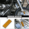 Motorcycle 6 x Rectangular Stick-on Safety Spoke Reflector Orange