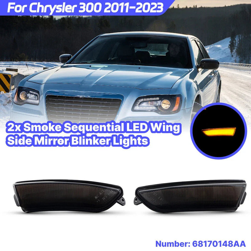 Chrysler 300 2x Sequential Wing Mirror Turn Signal Lamp (2011–2023)