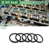 Make Model Oil Seal Rotary Shaft Seal NBR Rubber 50x58x5mm Black 5 Pcs