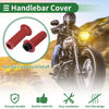 Motorcycle 25mm Hand Grips Cover Dark Red Scale Pattern