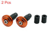 Motorcycle 2 x 7/8" 22mm Orange Handlebar Grips Bar End Slider Caps Plugs