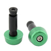 Universal Motorcycle - Green 0.5in Handlebar Hand Grips & End Caps