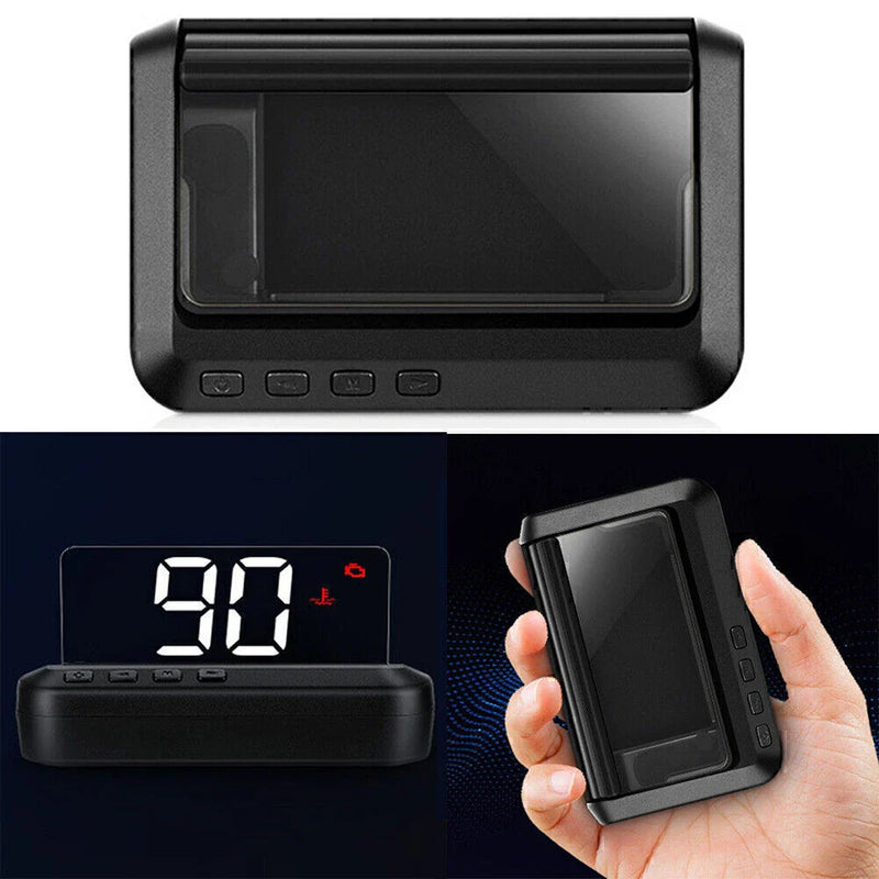 C100 Car 3" OBD2 Gauge HD LCD Screen HUD Digital Display