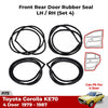 Set 4x Door Rubber Seal Weatherstrip Fits Toyota Corolla KE70 TE71 4D 1979-87