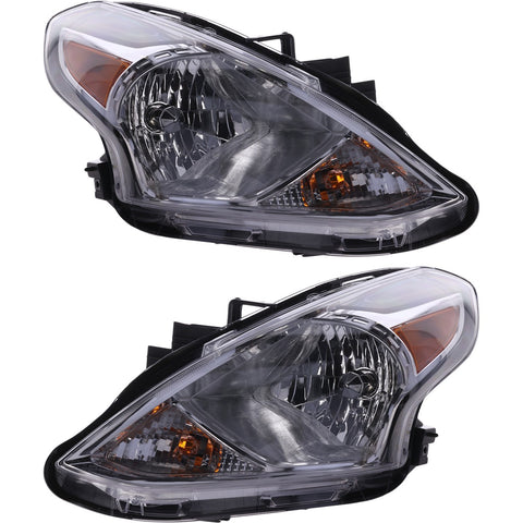 Headlight Set For 2015-2019 Nissan Versa Left and Right