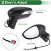 Ford Fiesta Electric Adjust Black Side Door Mirror (2008-2017)