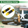 Motorcycle 7/8" 22mm Hand Grips Rubber Black Gold Tone