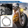 Motorcycle 190cm Brake Clutch Oil Hose Line Silver Tone