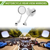 Rear View Mirror / M8/M10 / Motorcycle Round Chrome Aluminum