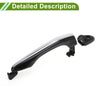 Hyundai (2015-2020) - Black Silver Tone Front Left Exterior Door Handle