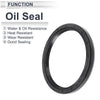 Oil Seal 75x90x8mm Rotary Shaft Seal Nitrile Rubber Black 5 Pcs
