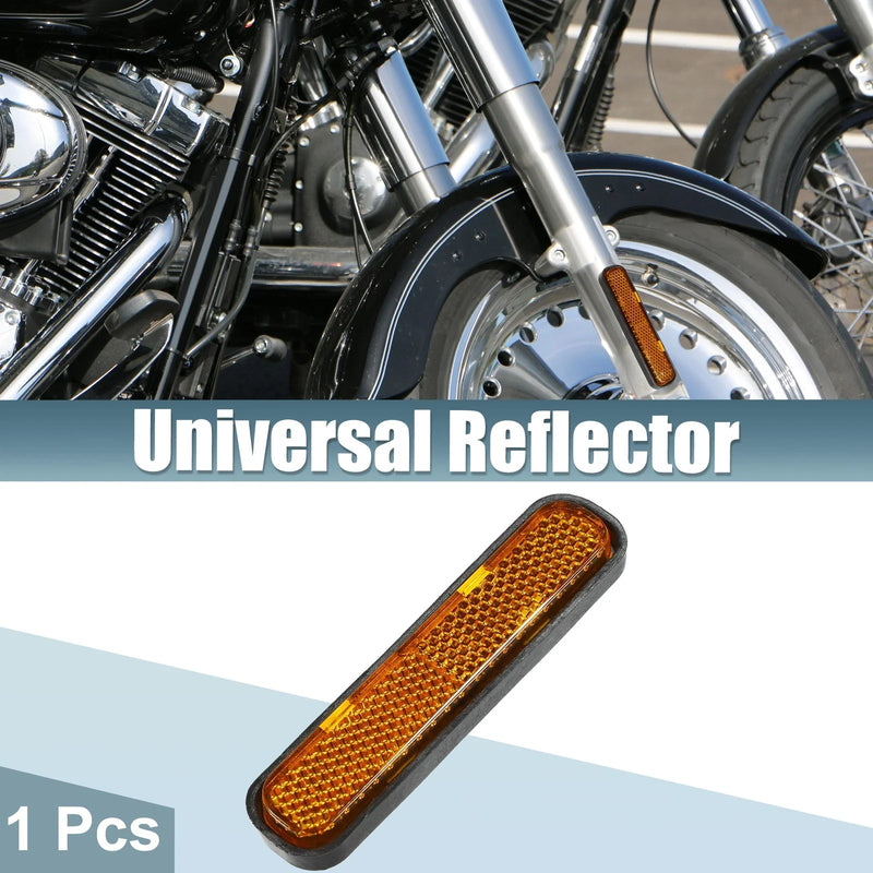 Motorcycle Universal Reflector / Orange / Spoke Reflective Safety with Screw