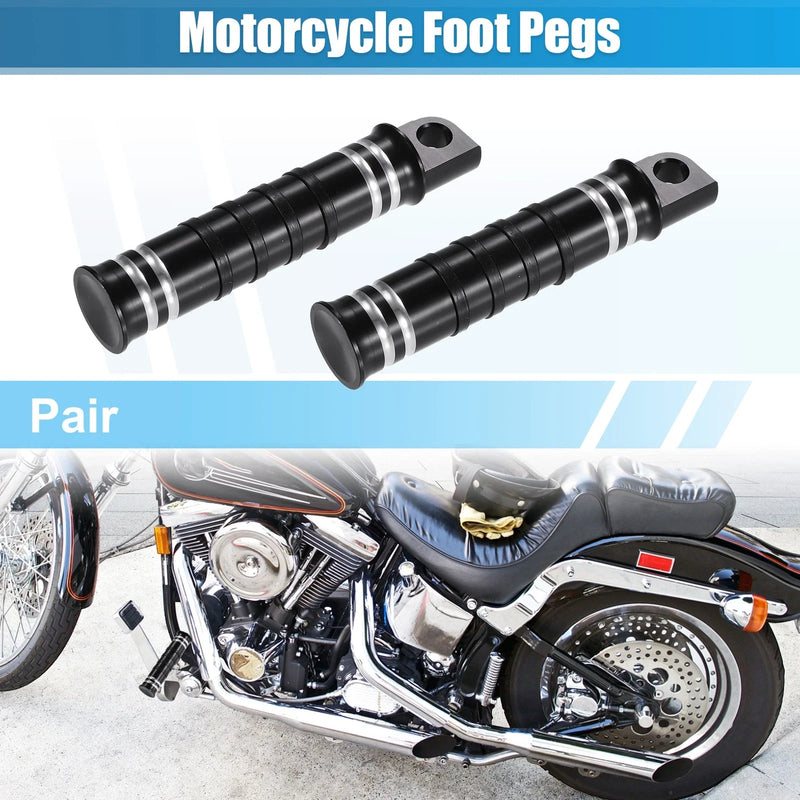 Harley Male Footpegs Black Aluminum Alloy Motorcycle Foot Pegs
