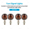 Motorcycle Universal Lamp 4 x Chrome Amber Bullet Turn Signal Indicators