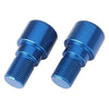 Motorcycle Dirt Bike 18mm Blue Handlebar Grips & End Cap Plugs