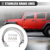 Jeep Wrangler JK 2007-2018 Stainless Steel Silver Tone Set of Brake Lines