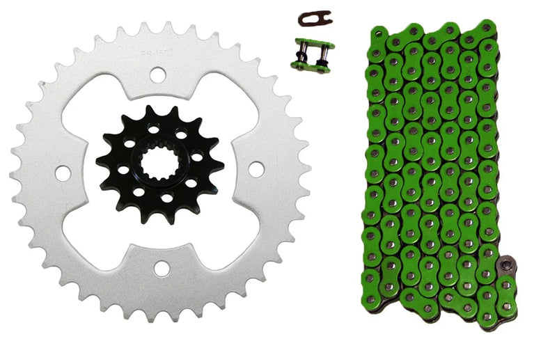 Polaris Outlaw 525S Green 520x98 O-Ring Drive Chain & 14/38 Sprockets