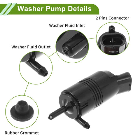 Chevrolet Windshield Washer Pump w/Grommet