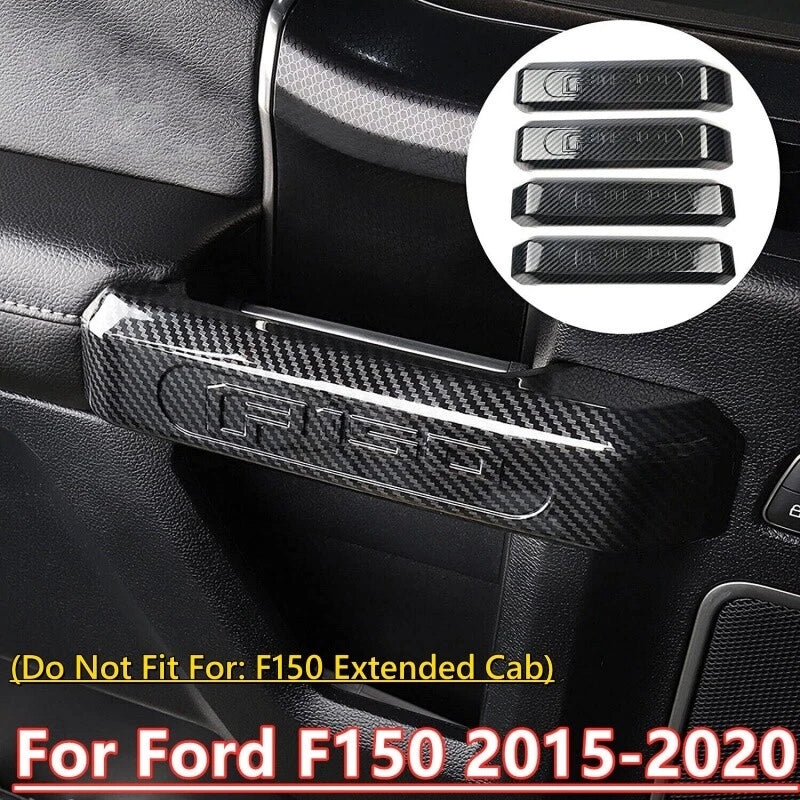 Ford F-150 4x Carbon Fiber Door Handle Cover Trim (2015–2020)